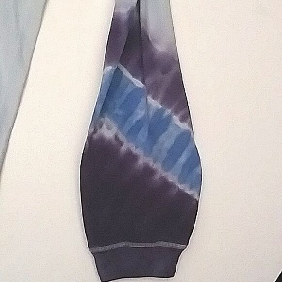 Sweatpants Jogging Tie-Dyed Light Blue Drawstring Cord and Cuffs Women's… - Picture 3 of 7